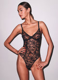 Magnolia Lace Ouvert Bodysuit-black-Fleur du Mal