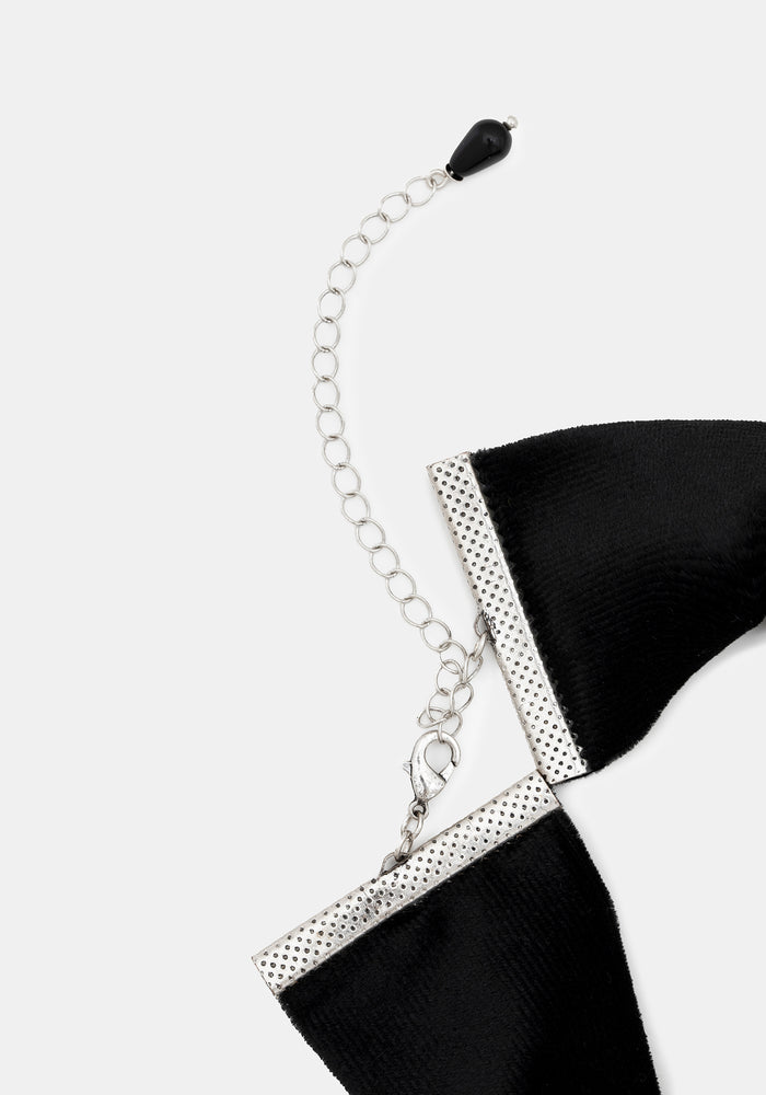 Malia Rabbit Skeleton Velvet Choker