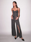 Maxwell Bustier-dark grey pinstripe-Fleur du Mal