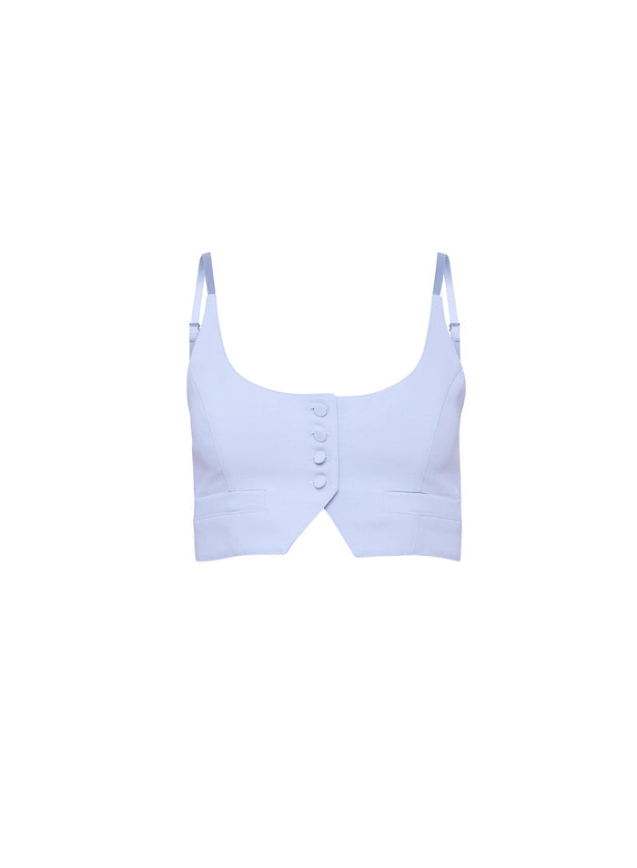 Maxwell Cropped Vest-raindrop-flat