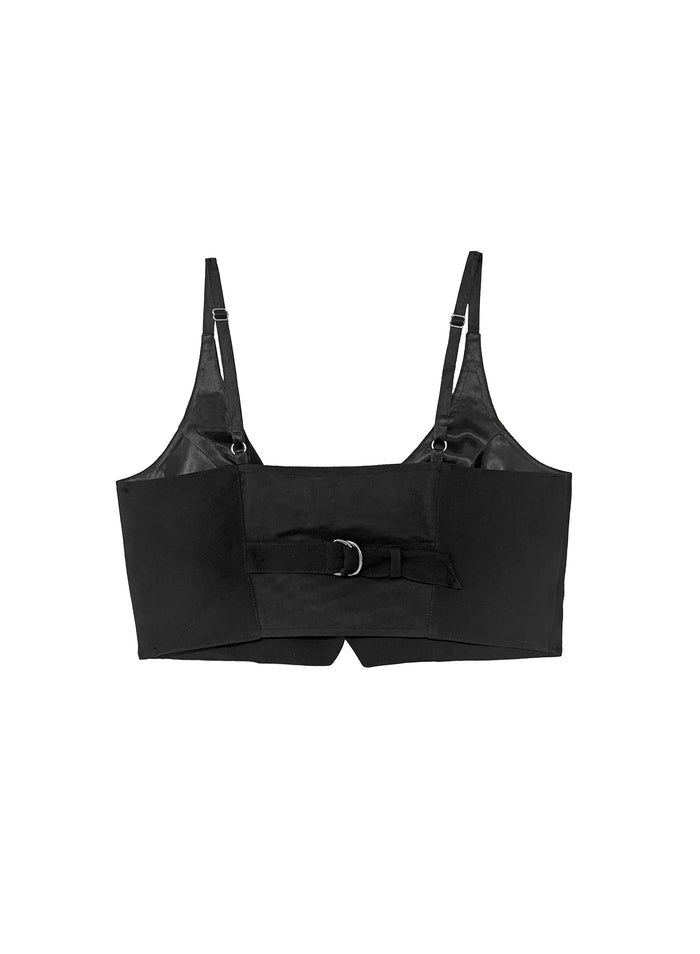 Maxwell Cropped Vest-black-back