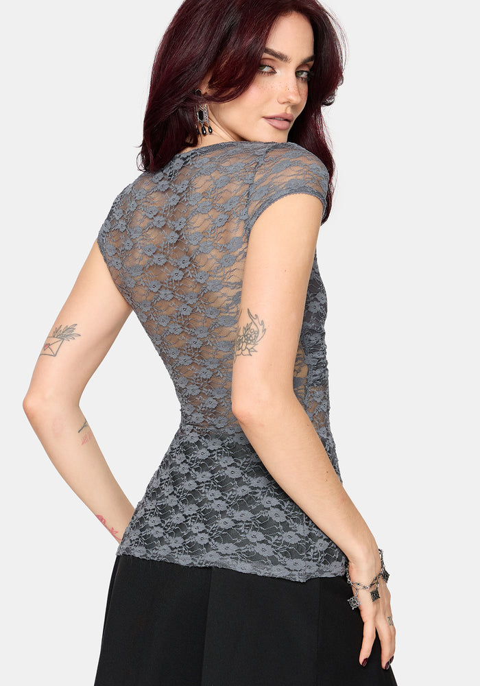 Meghan Lace Cap Sleeve Top