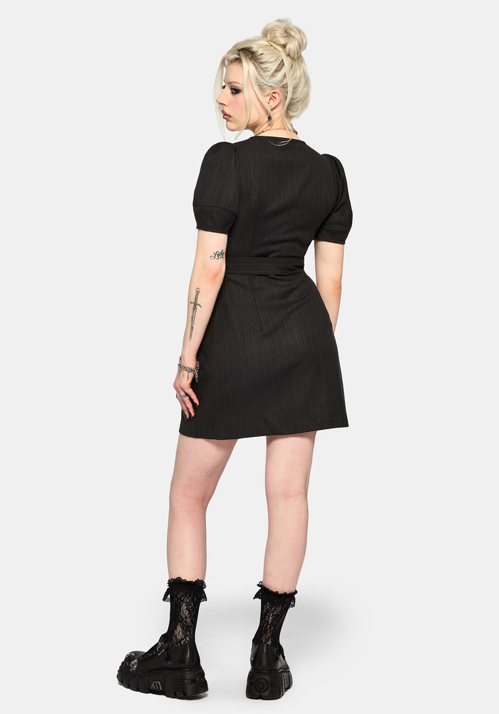 Meliora Wrap Embroidered Mini Dress US 2