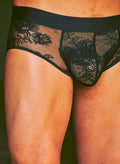 Men's Bouquet Lace Brief-black-Fleur du Mal