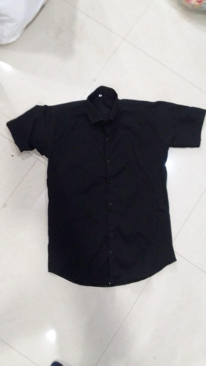 Men's Regular Fit Half Sleeves Solid Satin Formal Shirt
