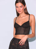 Mesh Longline Bustier-black-Fleur du Mal
