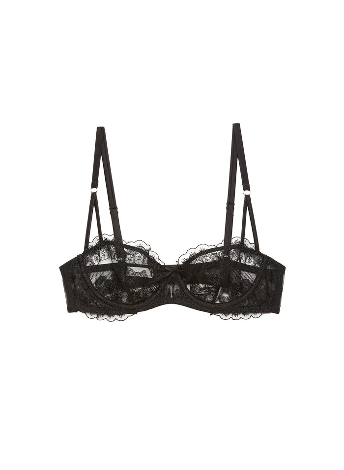 Mila Balconette Bra-black-flat
