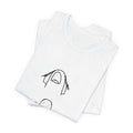 Minimalist Doodle Tee - Funny Face Sketch Graphic T-Shirt