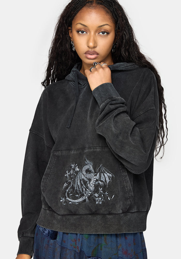 Mira Dragon Embroidered Hoodie