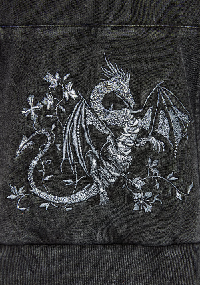 Mira Dragon Embroidered Hoodie