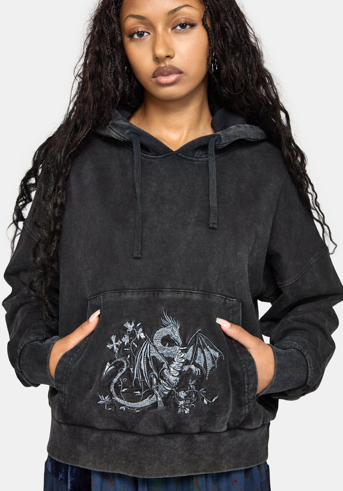 Mira Dragon Embroidered Hoodie