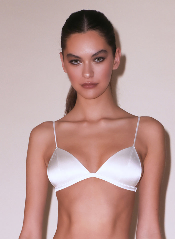 Molded Luxe Triangle Bra-ivory-Fleur du Mal
