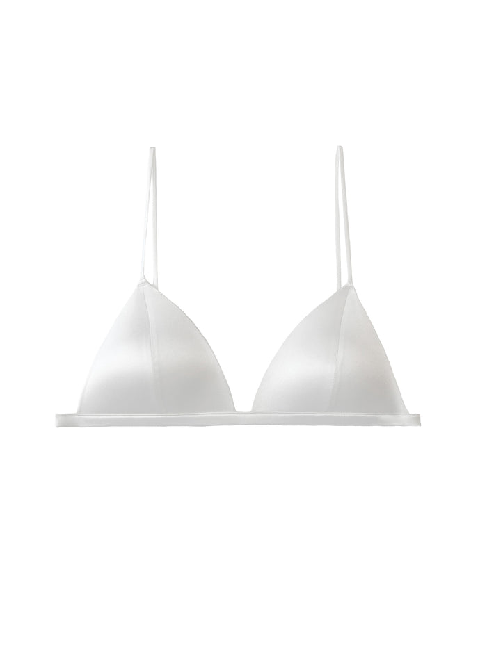 Molded Luxe Triangle Bra-ivory-flat