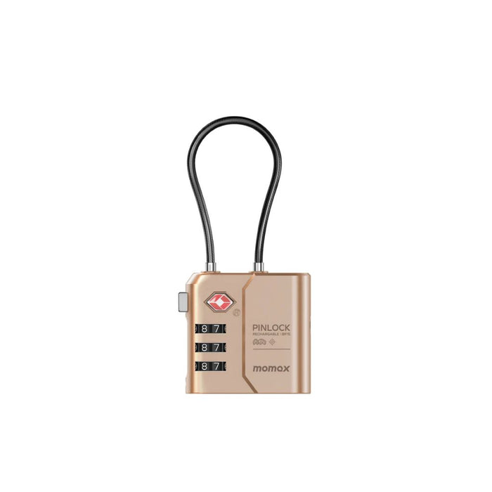 Momax PinLock Find My Locator with TSA Padlock - Desert Titanium