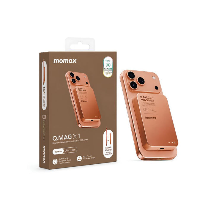 Momax Q.Mag X Magnetic Wireless Power Bank 5000mAh - Orange