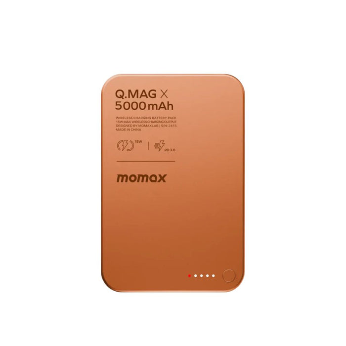 Momax Q.Mag X Magnetic Wireless Power Bank 5000mAh - Orange
