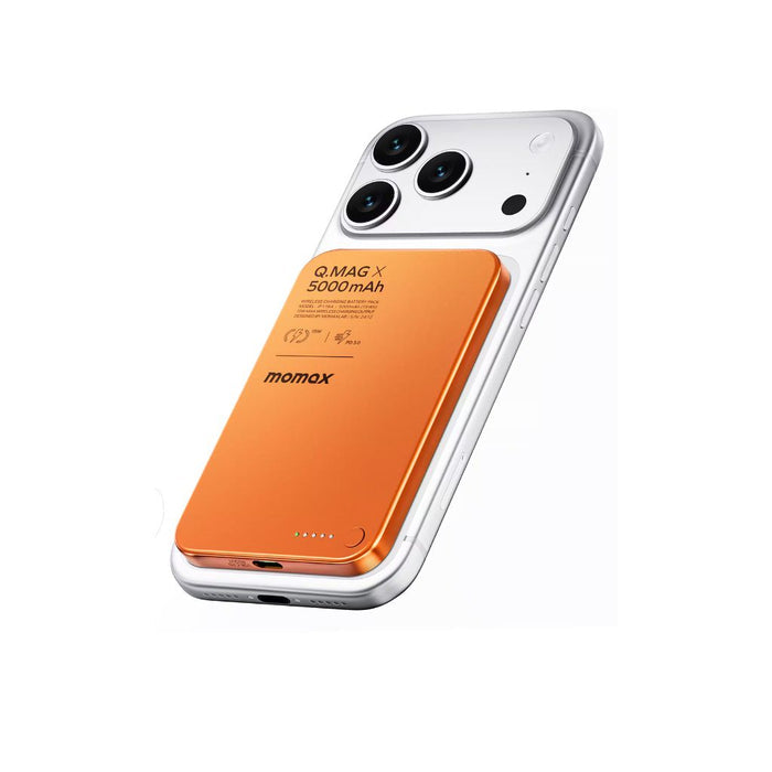 Momax Q.Mag X Magnetic Wireless Power Bank 5000mAh - Orange