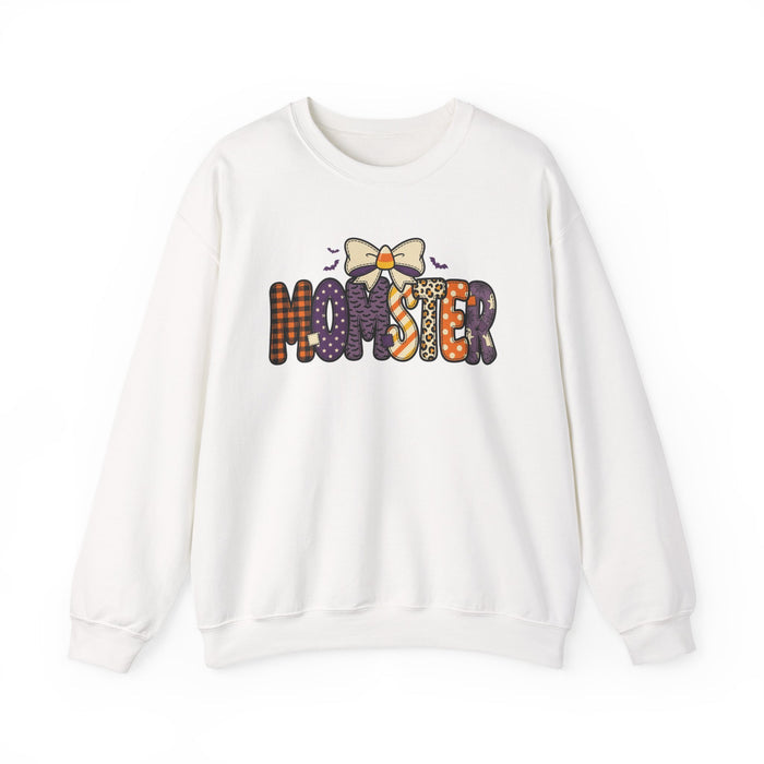 Momster Halloween Sweatshirt | Halloween Mom, Purple Orange Spooky Lettering