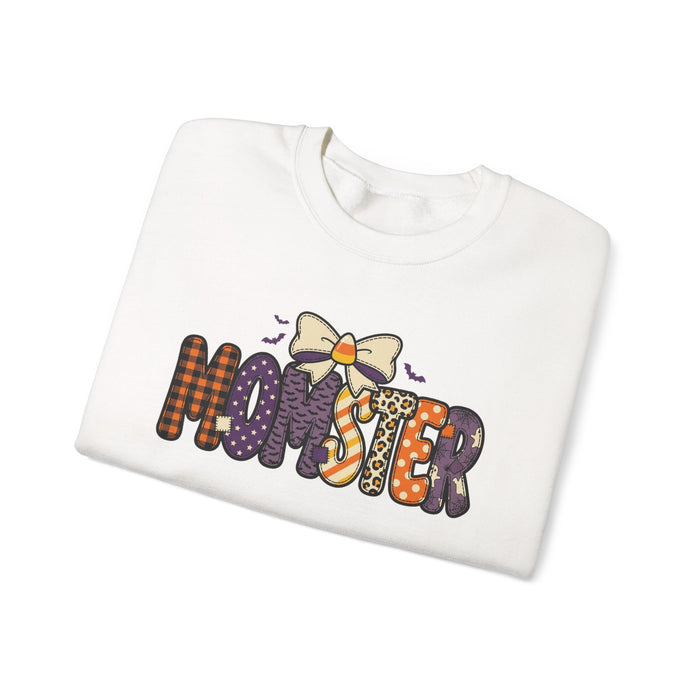 Momster Halloween Sweatshirt | Halloween Mom, Purple Orange Spooky Lettering