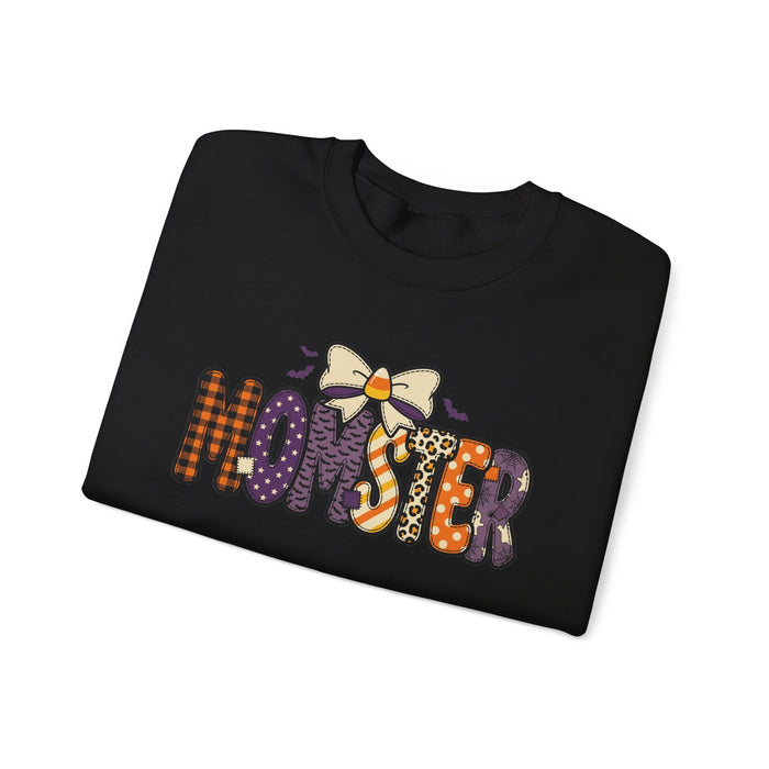 Momster Halloween Sweatshirt | Halloween Mom, Purple Orange Spooky Lettering