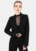 Mona Embroidered Crop Blazer
