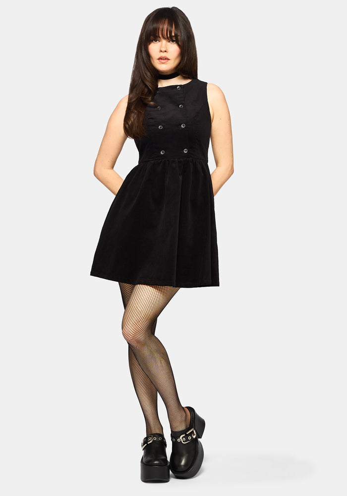 Mournia Cord Button Up Mini Dress
