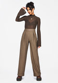 Mystic Embroidered Turn Up Wide Leg Trouser