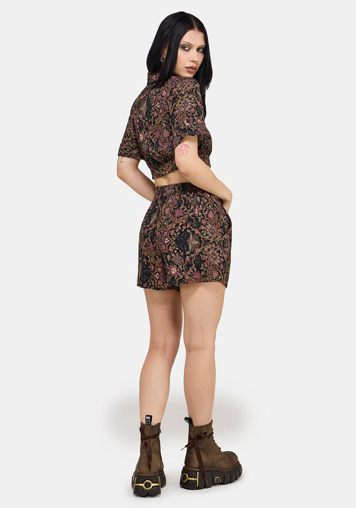Mythos Print Tie Front Short US 2