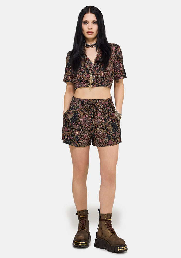 Mythos Print Tie Front Short US 2