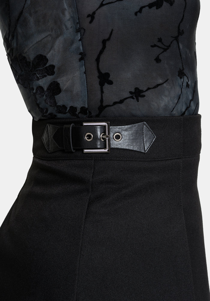 Nightingale Black Pleated Mini Skirt
