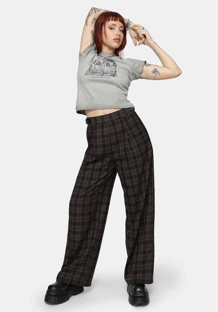 Nightingale Check Wide Trouser