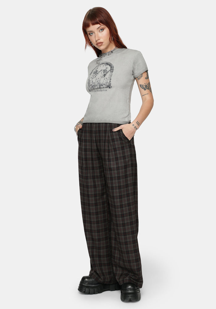 Nightingale Check Wide Trouser
