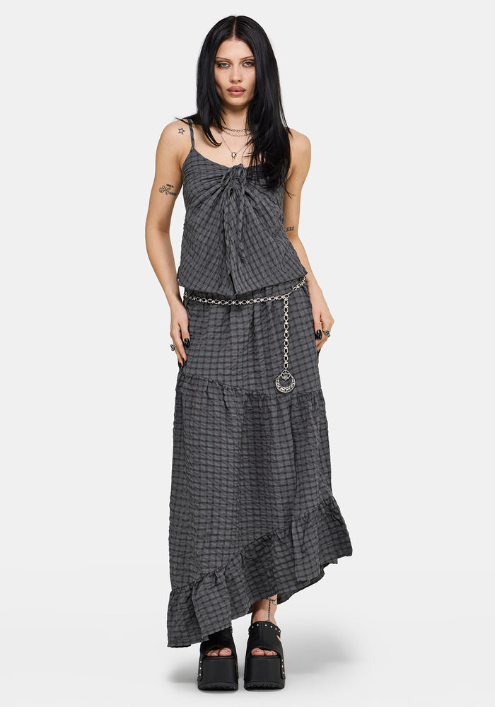 Nimira Check Ruche Hanky Hem Cami US 2