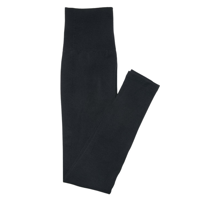 No-Dig Ribbed Waistband Seamless Solid Leggings