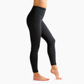 No-Dig Ribbed Waistband Solid Leggings