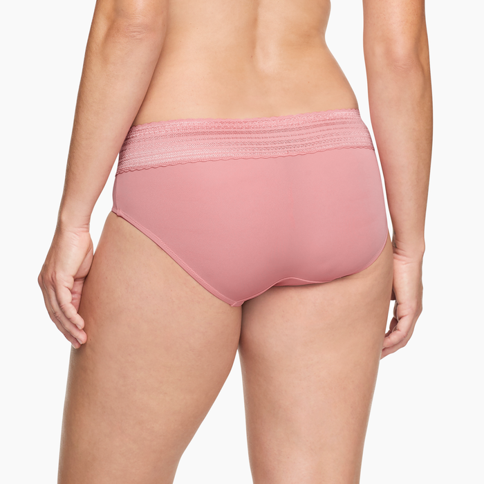 No Pinching, No Problems® Dig-Free Comfort Waist with Lace Microfiber Hipster