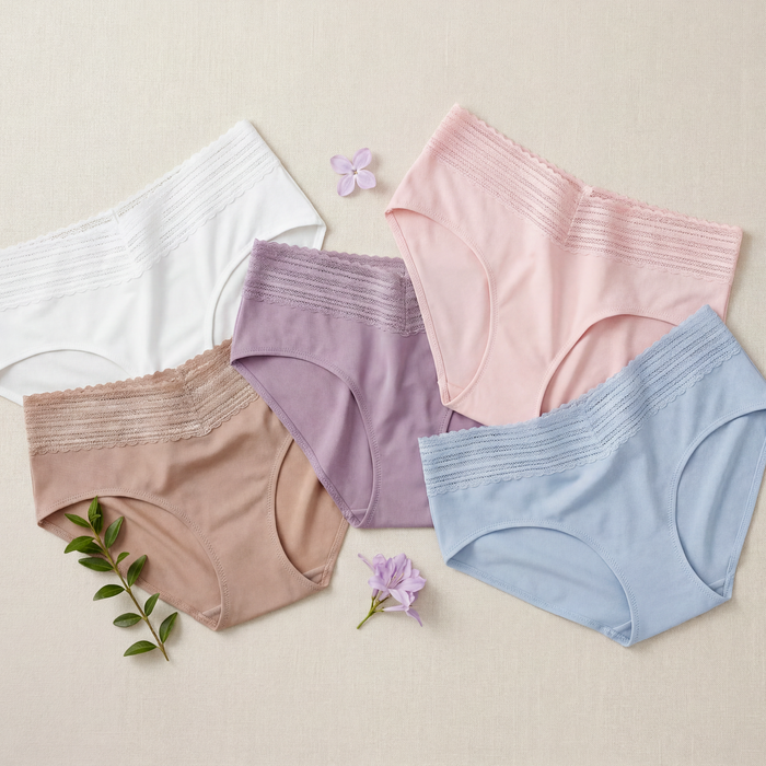 No Pinching, No Problems® Dig-Free Comfort Waist with Lace Microfiber Hipster