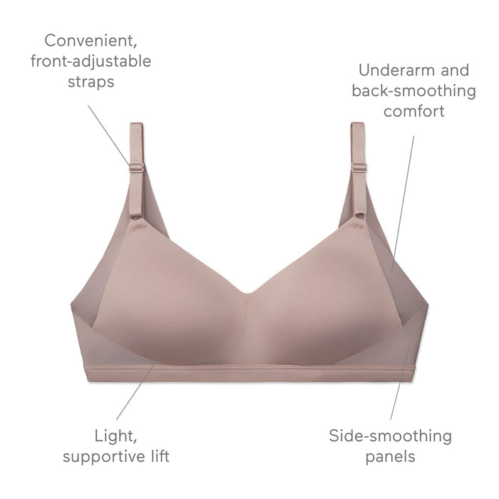 No Side Effects® Underarm and Back-Smoothing Comfort Wireless Lift T-Shirt Bra