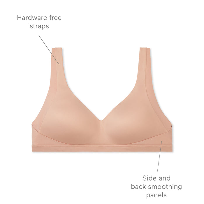 No Side Effects® Underarm and Back-Smoothing Comfort Wireless Lightly Lined T-Shirt Bra