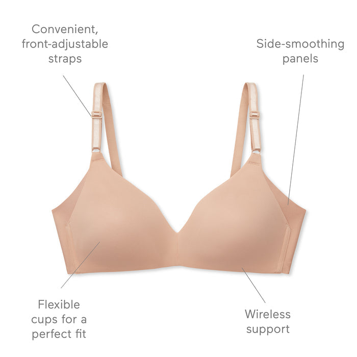 No Side Effects® Underarm-Smoothing Comfort Wireless Lightly Lined T-Shirt Bra