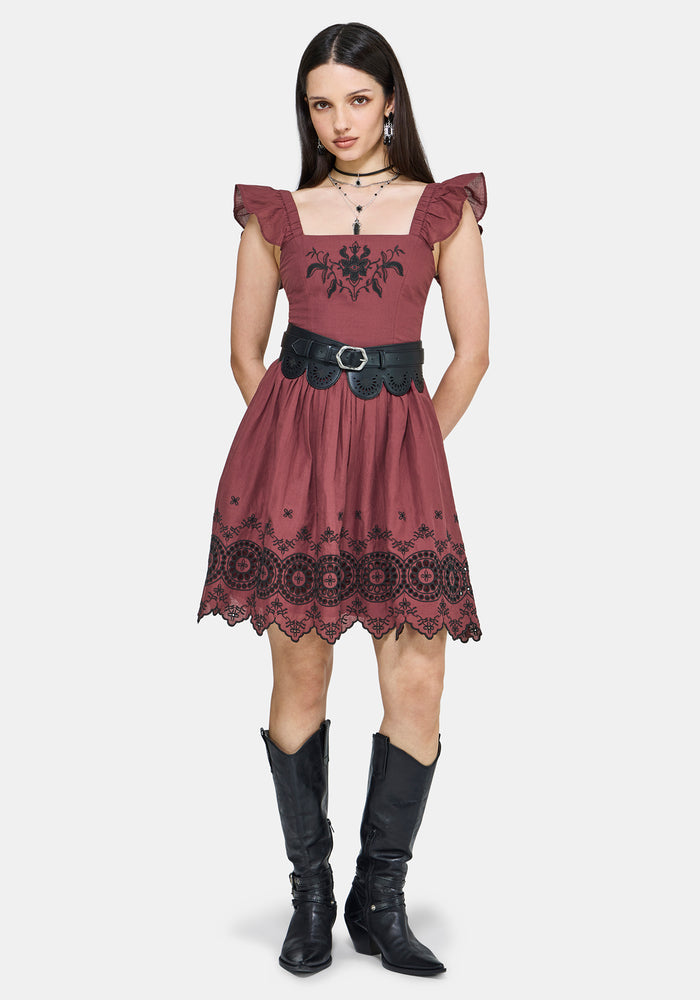 Noirette Broderie Mini Dress