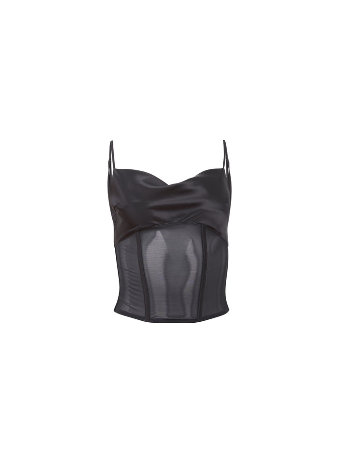 Nora Corset Top-black-flat