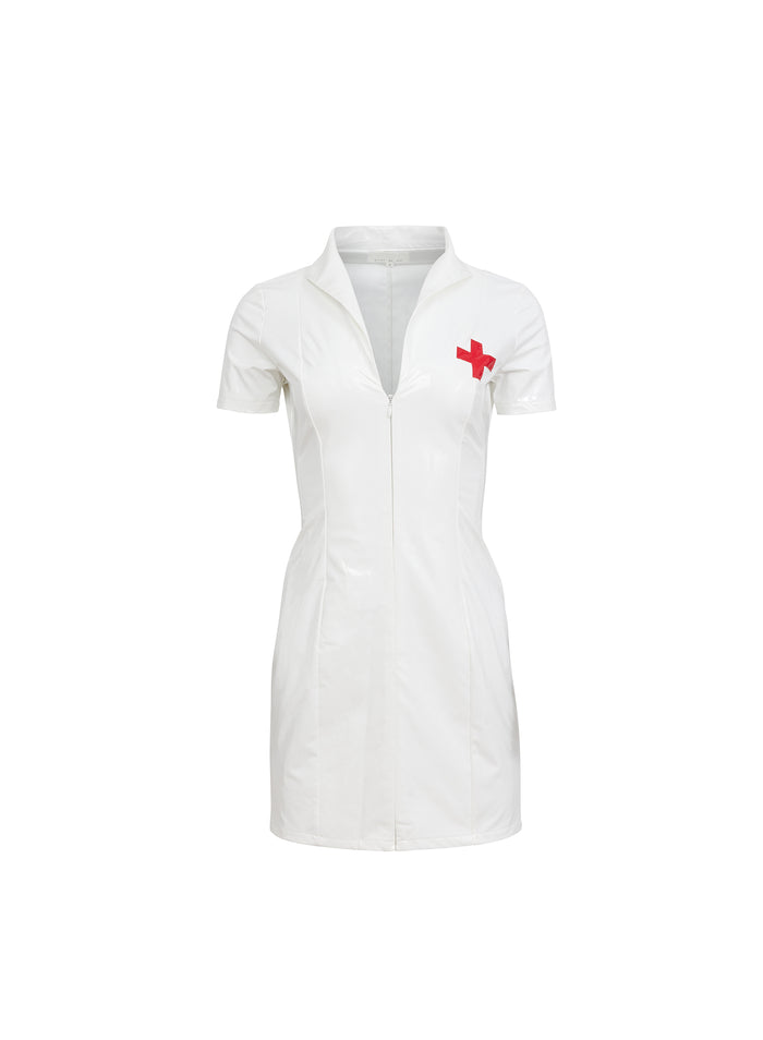 Nurse Costume-ivory-flat