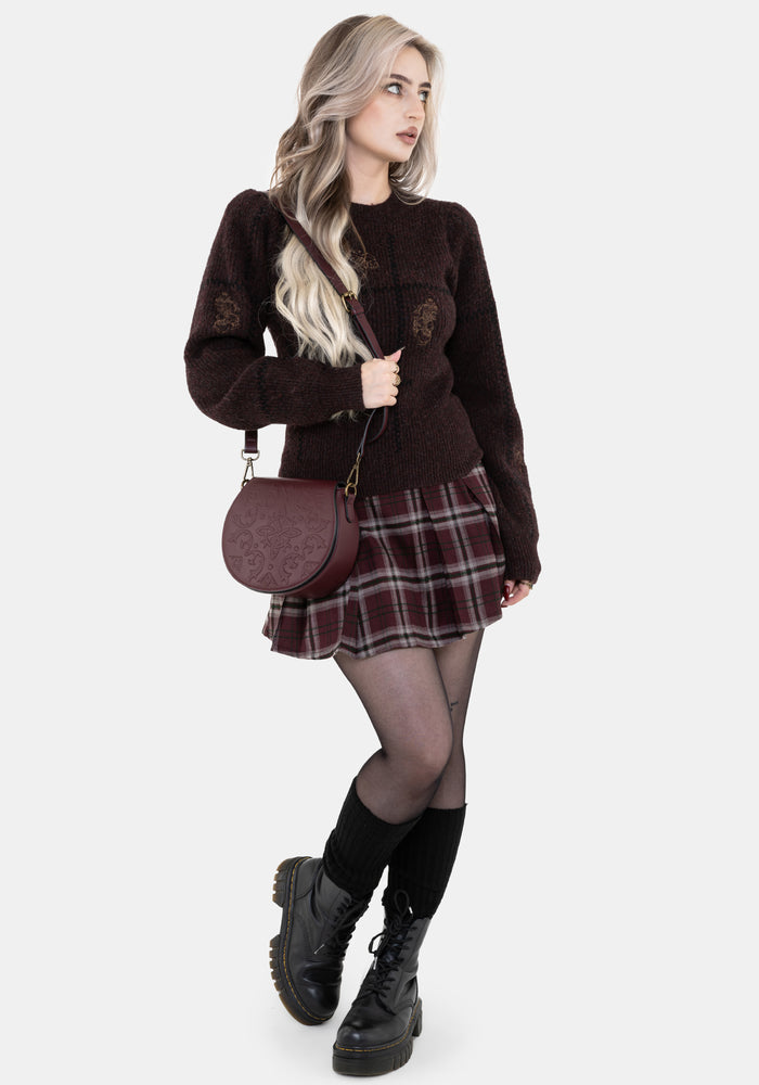 Nyelle Witches Knot Debossed Circle Bag