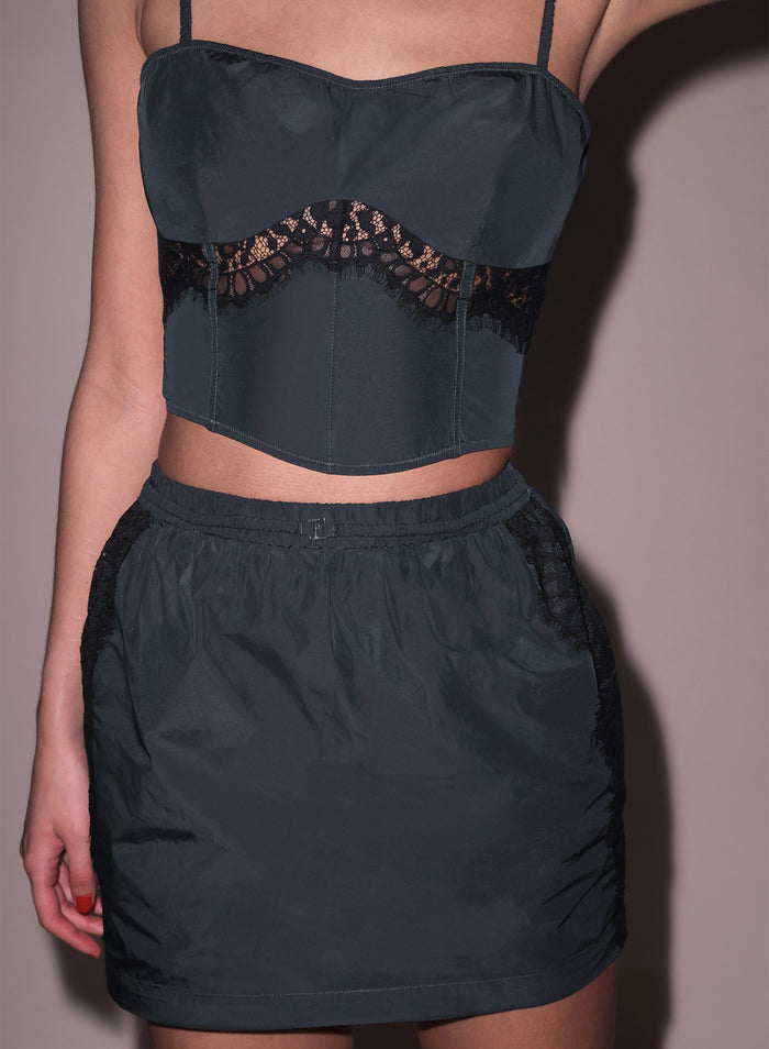 Nylon & Lace Bustier-shadow