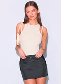 Nylon Mini Skirt-shadow-Fleur du Mal