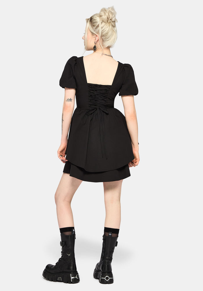 Obsidia Lace Up Corset Mini Dress US 2