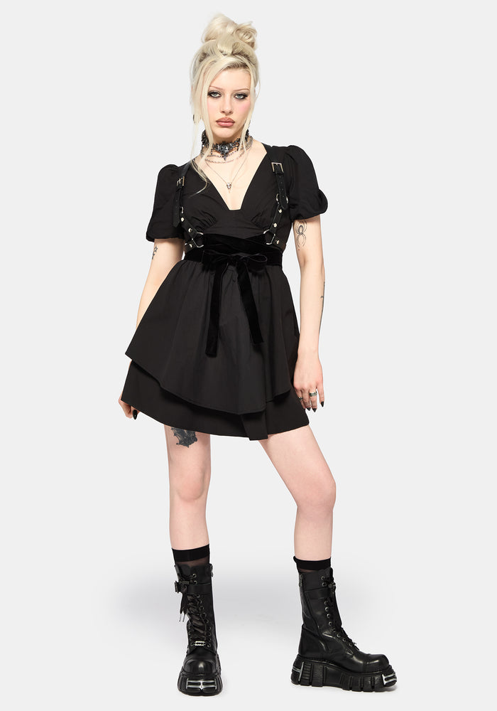 Obsidia Lace Up Corset Mini Dress US 2
