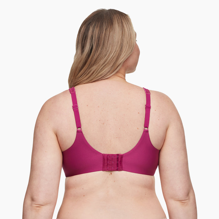 Olga by Warners Sheer Leaves Lace Neckline Underwire Unlined Minimizer Bra