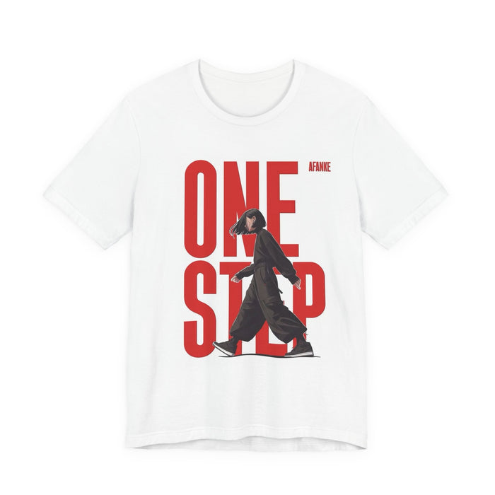 One Step Graphic Tee — Minimalist Streetwear Shirt